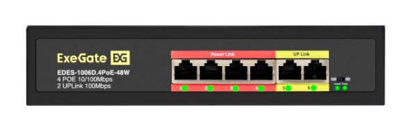 фото Коммутатор неуправляемый Exegate EDES-1006D.4PoE-48W в Екатеринбурге