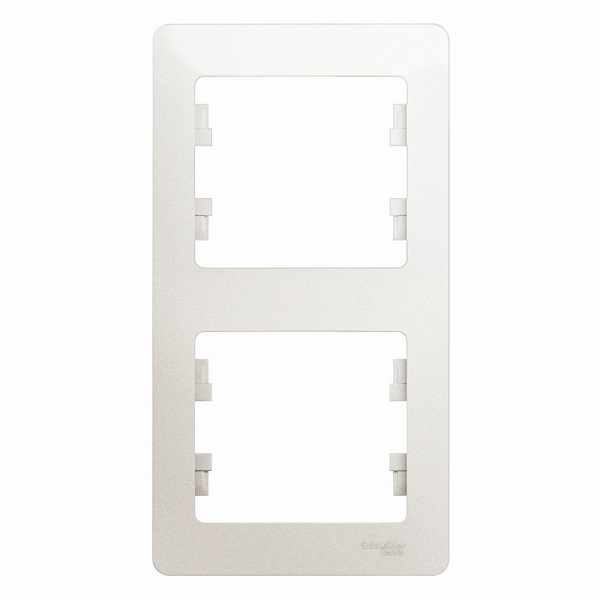 

Рамка Schneider Electric GSL000606 2-ая, вертикальная перламутр, GSL000606