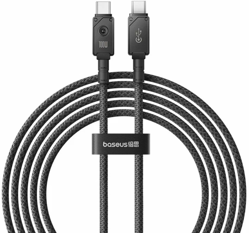 

Кабель интерфейсный Baseus P10355800111-01 Unbreakable Series Fast Charging Data Type-C to Type-C 100W 2m Cluster Black (быстрая зарядка, передача дан, P10355800111-01