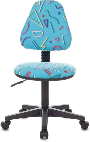 Изображение товара Детское кресло Бюрократ KD-4 с механизмом качания и колесиками голубое