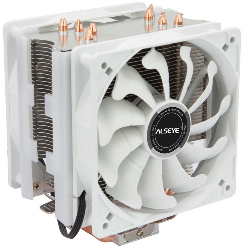 

Кулер ALSEYE S120D-W LGA775/115x/1151/1151-v2/1200/1366/1700/2011/2011-3/AM2/+/AM3/+/AM4/FM1/FM2/+ (white, 2*120fan, TDP 135W, 4-pin PWM, RTL), S120D-W