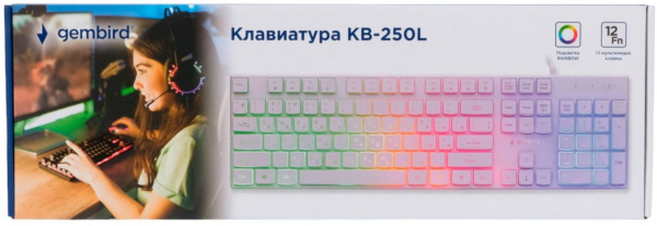 фото Клавиатура  Gembird KB-250L-W в Ростове-на-Дону