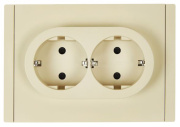фото Розетка двухместная с заземлением  IEK FP-R24-16-1-K10