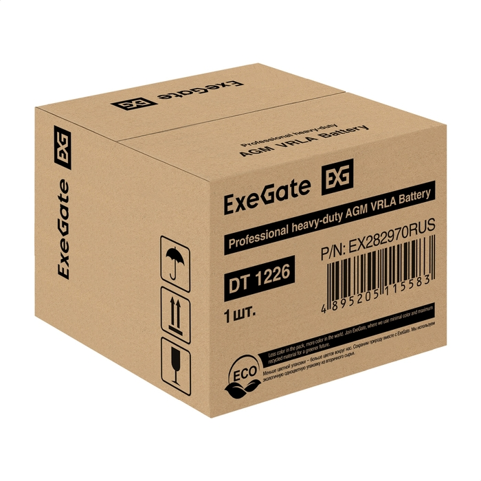 

Батарея Exegate DT 1226 EX282970RUS (12V 26Ah, под болт М5), DT 1226