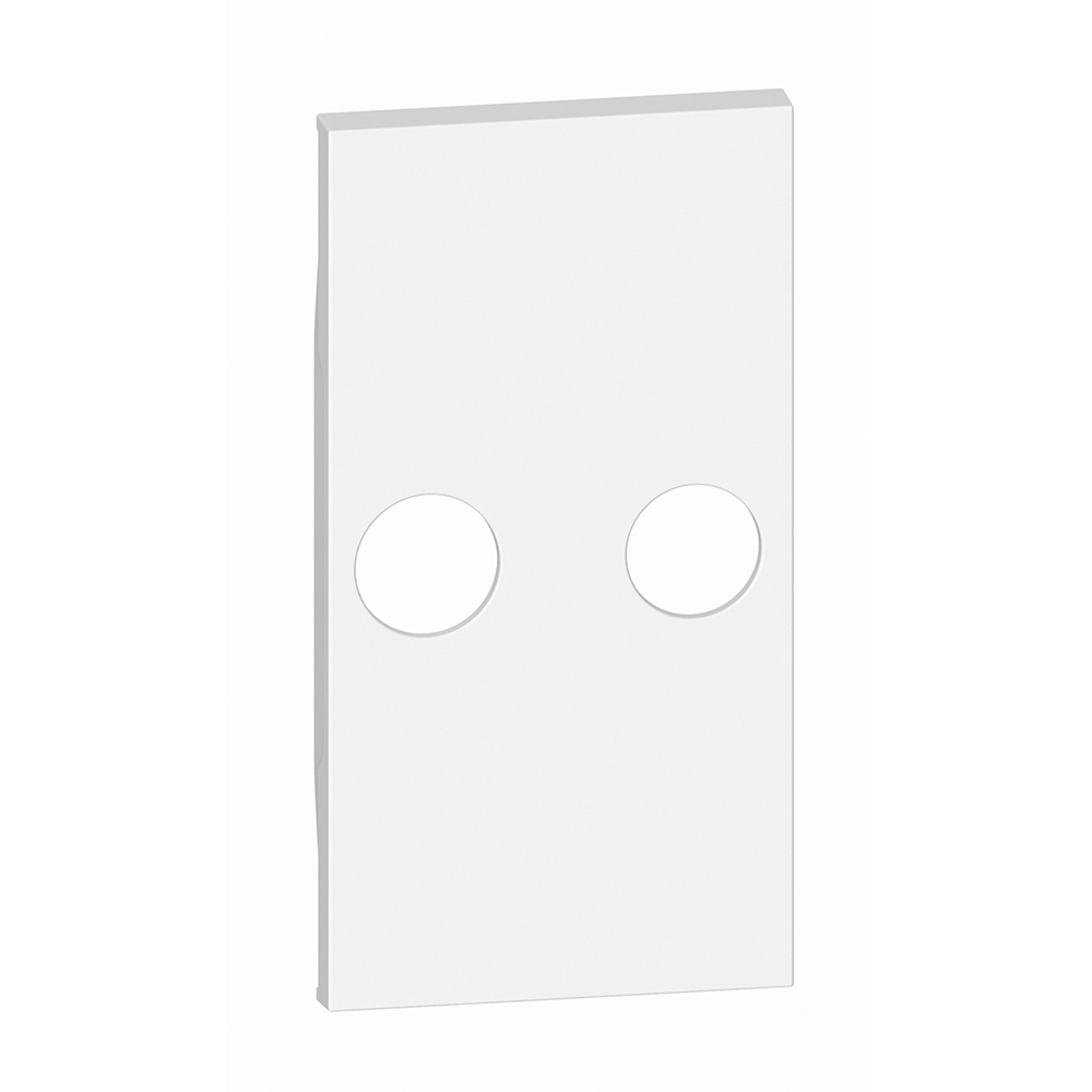

Панель лицевая BTicino KW25M2 LIVING NOW для TV розеток с 2 отверстиями, 2 модуля, цвет белый, KW25M2