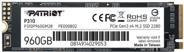 фото Накопитель SSD M.2 2280 Patriot Memory P310 в Омске 960 ГБ