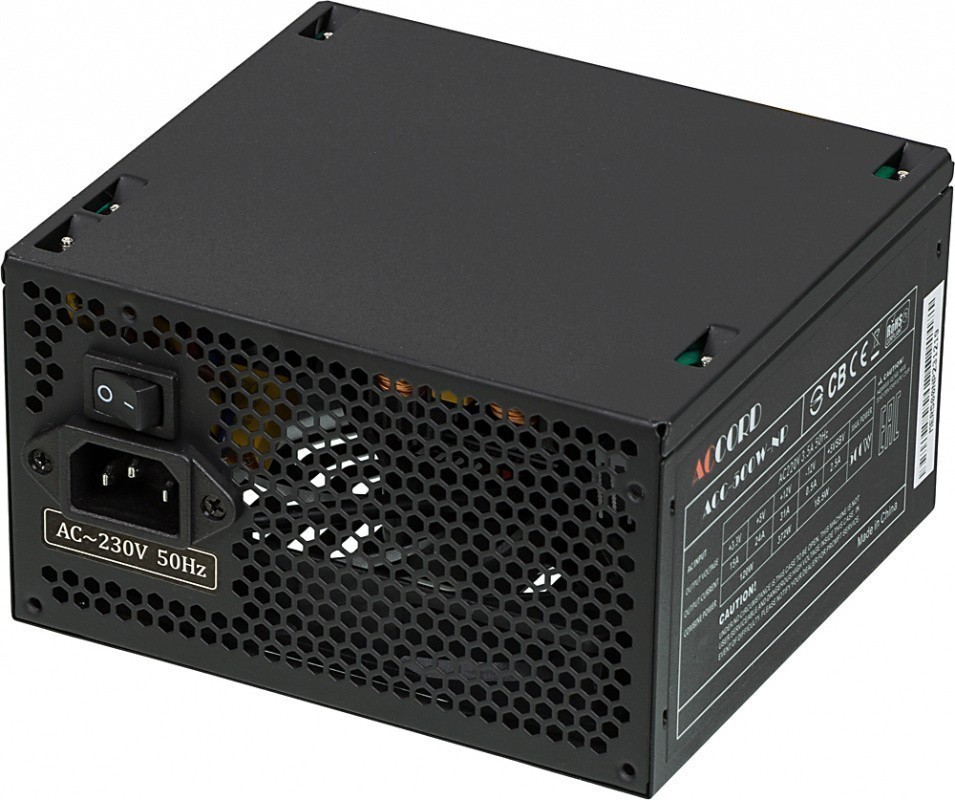 

Блок питания ACCORD ACC-500-NP 500W, (24+4+4pin), 120mm fan, 4xSATA, ACC-500-NP