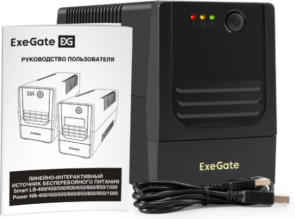 фото Источник бесперебойного питания  Exegate Power NB-600.LED.AVR.2SH.USB в Челябинске