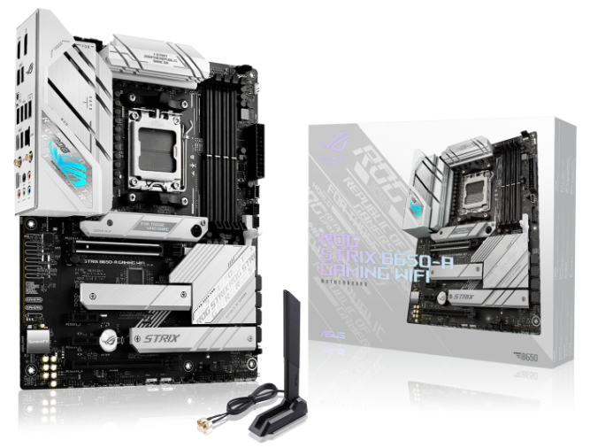 

Материнская плата ATX ASUS ROG STRIX B650-A GAMING WIFI (AM5, AMD B650, 4*DDR5 (6400), 4*SATA 6G RAID, 3*M.2, 4*PCIE, 2.5Glan, WiFi, BT, HDMI, DP, 2*U, ROG STRIX B650-A GAMING WIFI
