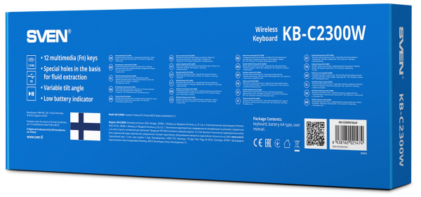 фото Клавиатура wireless Sven KB-C2300W в Волгограде