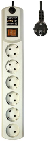 

Сетевой фильтр Most HP 2м (6 розеток) белый (коробка) 479618, HP