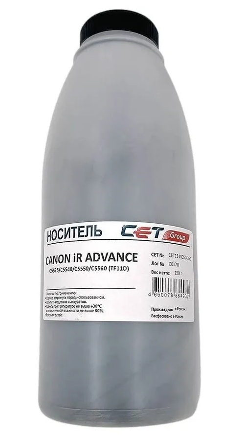 

Девелопер CET CET151005D-250 носитель для CANON iR ADVANCE C5535/C5540/C5550/C5560 (TF11D / C-EXV51) 250г/бут, CET151005D-250