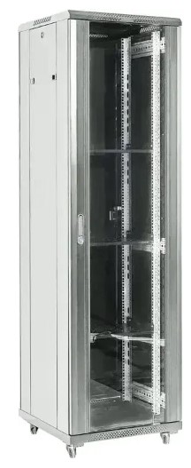 

Шкаф серверный 19", 18U Rexant 04-1866-211 600×600х987, дверь сплошное стекло, серый, RAL 7035, 04-1866-211