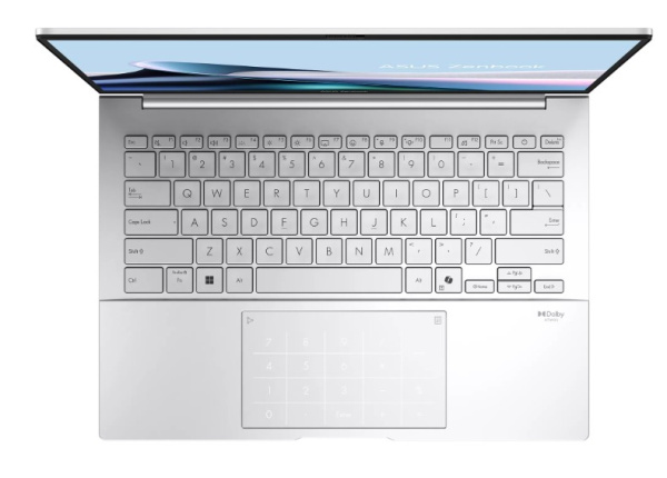 фото Ноутбук ASUS Zenbook 14 UX3405CA-U7512 14" (Intel Core Ultra 7, 16Гб LPDDR5X, SSD 512 Гб, Arc graphics, Windows 11 Домашняя) Серый [90NB14W7-M00MP0]