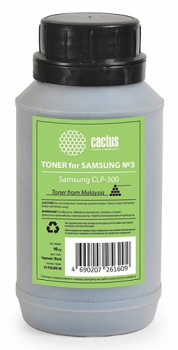 

Тонер Cactus CS-TSG3BK-90 черный флакон 90гр. для принтера Samsung CLP-300, CS-TSG3BK-90