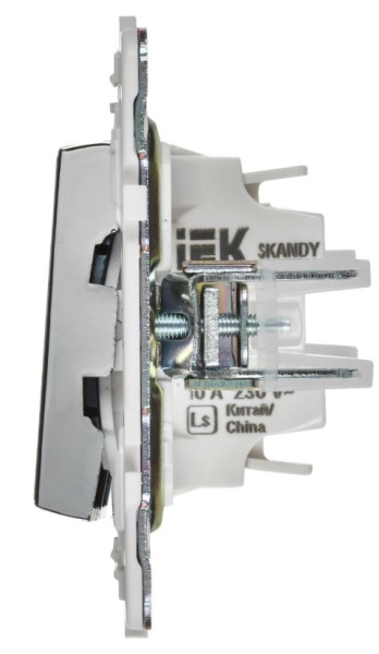 фото Переключатель двухклавишный  IEK SK-V22-1-10-K50