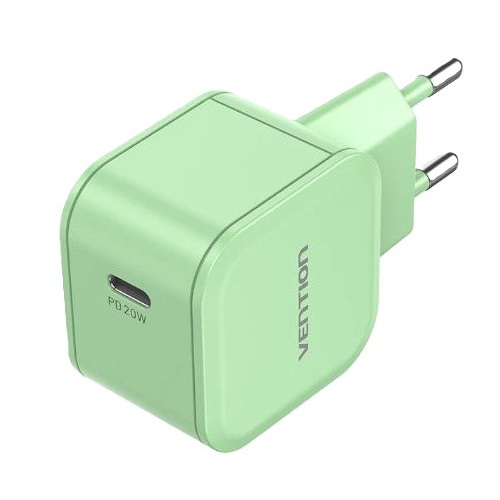 

Зарядное устройство сетевое Vention FEJG0-EU на 1 порт USB С 20W Зелёный, FEJG0-EU