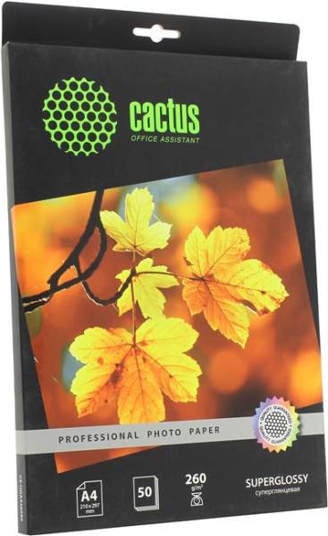 Изображение товара Фотобумага Cactus CS-HGA426050 для профессиональной струйной печати A4