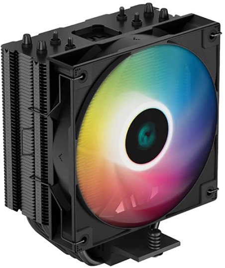 

Кулер Deepcool AG400 BK ARGB LGA1700/1200/115x/AM5/AM4 (120mm fan, 500-2000rpm, 75.89 CFM, 31.6dBA, 4-pin PWM) RET, AG400 BK ARGB