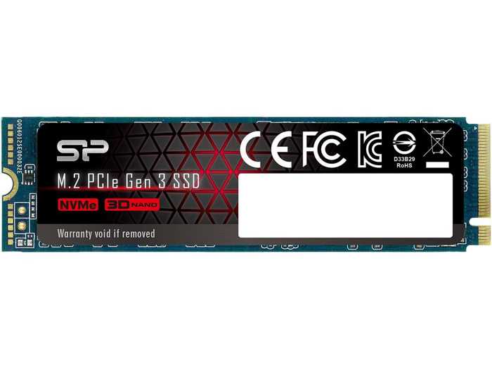 

Накопитель SSD M.2 2280 Silicon Power SP002TBP34A80M28 P34A80 2TB PCIe Gen3x4 3400/3000MB/s, SP002TBP34A80M28
