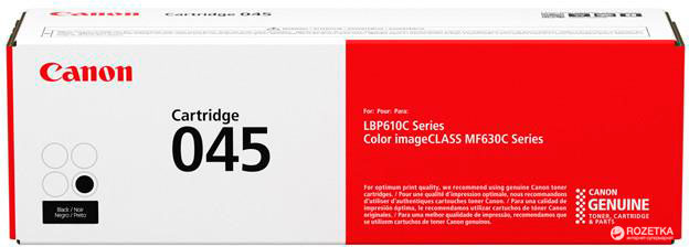 

Картридж Canon 045 1242C002 для i-SENSYS LBP611Cn/LBP613Cdw/MF631Cn/MF633CDW/MF635Cx (1400 стр), черный, 045