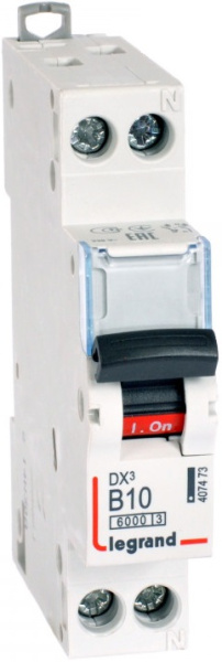 Изображение товара Автоматический выключатель Legrand DX³ 407473 10 А 400 В 2 полюса