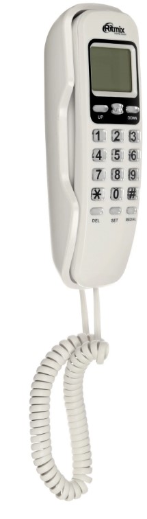 

Телефон проводной Ritmix RT-010 80002751 белый, RT-010