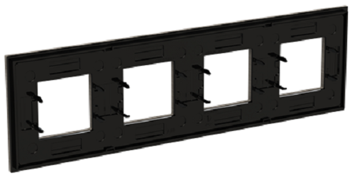 

Рамка ABB 2CLA227400N4001 4-я 2+2 +2+2 мод cталь, 2CLA227400N4001
