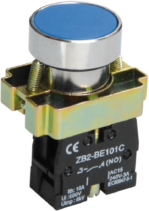 

Кнопка управления IEK BBT60-BA-K07 LAY5-BA61 без подсветки синяя 1NO, BBT60-BA-K07