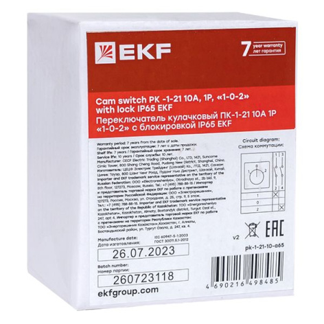 фото Переключатель кулачковый  EKF pk-1-21-10-a65 в Самаре