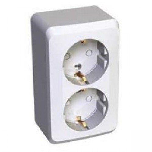 

Розетка Schneider Electric PA16-008B Этюд 2-ая, с заземлением, со шторками, наружная, 16 А, 250 В, 3680 Вт, IP20, в сборе (белая), PA16-008B