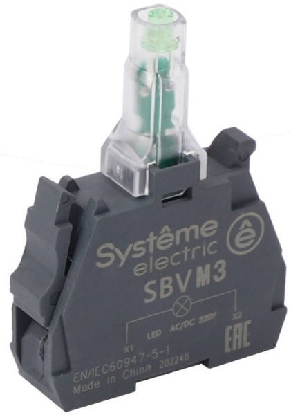 Изображение товара Зеленый светодиодный световой блок Systeme Electric SBVM3 для промышленного применения