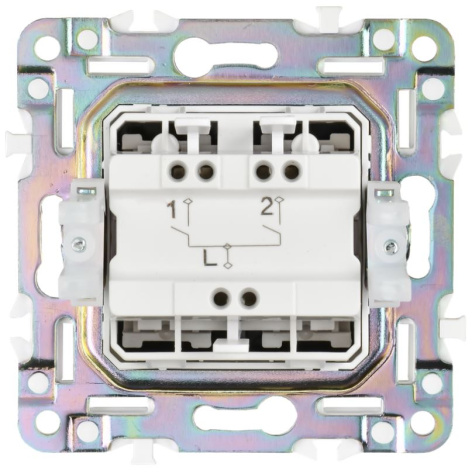 фото Выключатель двухклавишный  IEK SK-V20-0-10-K50