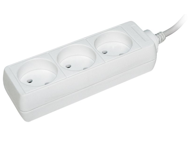 Изображение товара Удлинитель IEK WYP10-06-03-05-N с 3 розетками 5 м кабель IP20