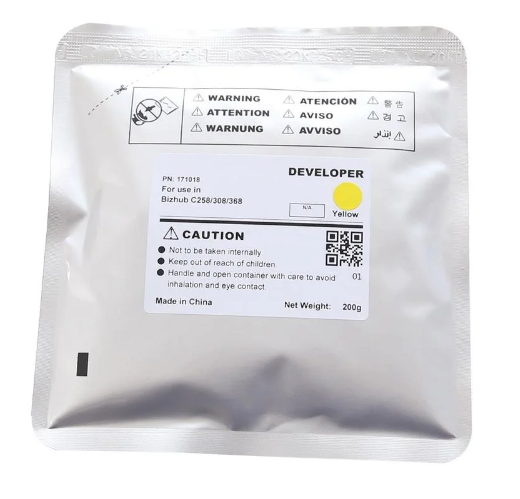 

Картридж CET Девелопер для KONICA MINOLTA Bizhub C258/C308/C368 (CET) Yellow, 200г, 600000 стр., CET171018, CET171018