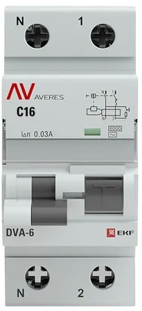 фото Автомат дифференциальный EKF rcbo6-1pn-16C-30-ac-av в Самаре