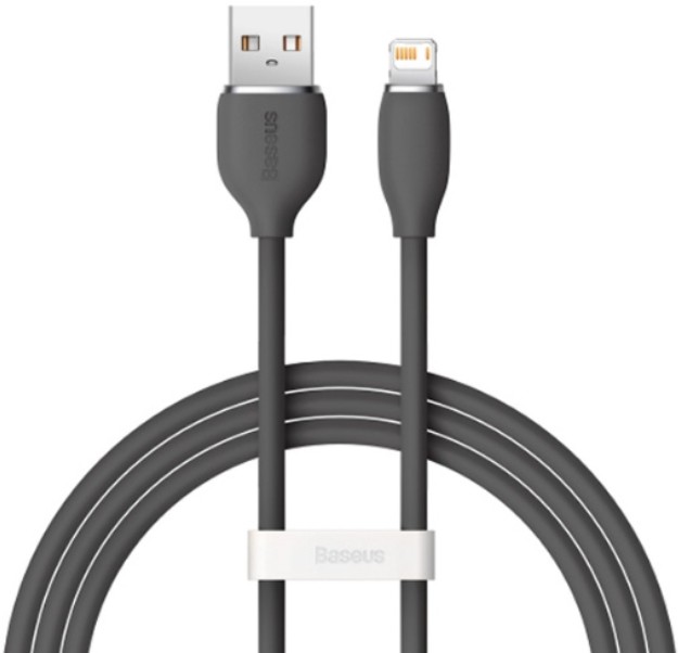 

Кабель интерфейсный Baseus CAGD000101 Jelly Liquid Silica Gel USB to Lightning 2.4A 2m Black (быстрая зарядка и передача данных, скорость передачи: 48, CAGD000101