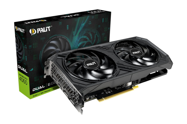 фото Видеокарта Palit GeForce RTX 4060 DUAL (NE64060019P1-1070D V1) в Омске