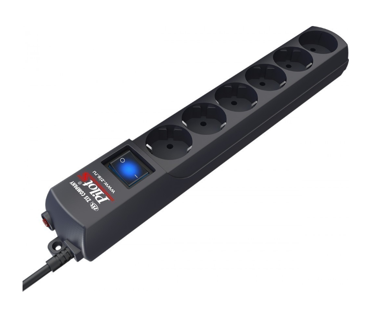 

Источник бесперебойного питания ZIS Pilot S surge protector 6 outlets (5 euro + 1 without grounding) 1.8 m, graphite, Pilot S Graphite