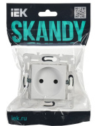 фото Розетка без заземления  IEK SK-R10-10-K01
