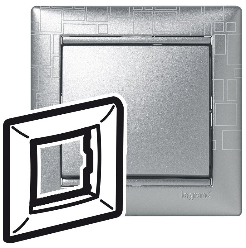 

Рамка Legrand 770341 Valena CLASSIC - 1 пост, алюминий модерн, 770341