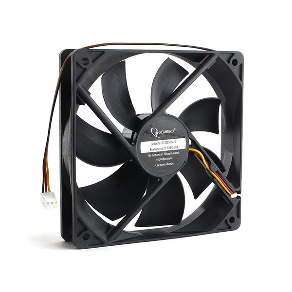 

Вентилятор для корпуса Gembird D12025HM-3 120x120x25, гидродинамический, 3 pin, провод 30 см, D12025HM-3