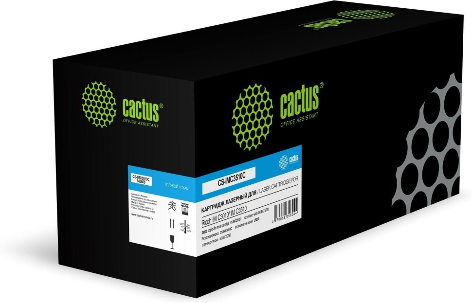 

Картридж Cactus CS-IMC3510C лазерный голубой (28000стр.) для Ricoh IM C3010/ IM C3510, CS-IMC3510C