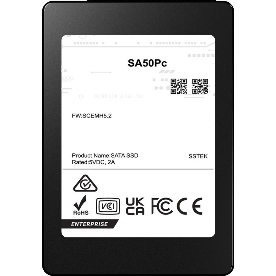 

Накопитель SSD Phison SA50Pc S1201K003T84P024T6000 3.8TB, 530/500MB/s, 98K/40K IOPS, OEM, SA50Pc