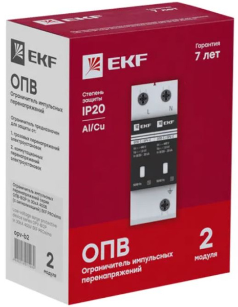 фото Ограничитель импульсных перенапряжений  EKF opv-b2 в Красноярске
