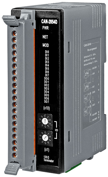 

Модуль ICP DAS CAN-2054D CR DeviceNet module of 8-channel DI and DO, CAN-2054D CR