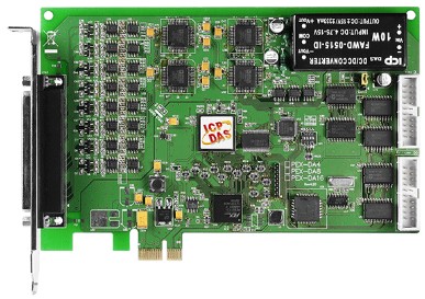 

Плата ICP DAS PEX-DA4 PCI Express, 4-channel D/A board (RoHS)Includes one CA-4002 D-Sub connector, PEX-DA4