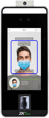 Изображение товара Терминал распознавания лица и идентификации по ладони ZKTeco SpeedFace-V5L[TD]