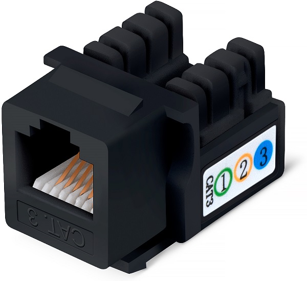 

Вставка Cabeus KJ-RJ12-90-BK Keystone Jack, RJ-12/6P6C, 90°, 110 IDC, черная, KJ-RJ12-90-BK