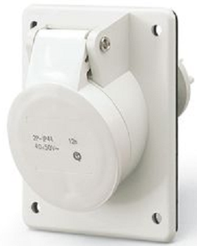 

Розетка панельная DKC DIS4301616 40-50 Вольт, 16 Амп, 40-50 В/50-60 Гц, IP44, 2 полюса, "Quadro", DIS4301616